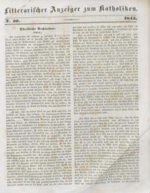 Litterarischer Anzeiger Nr. 10