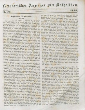 Litterarischer Anzeiger Nr. 10