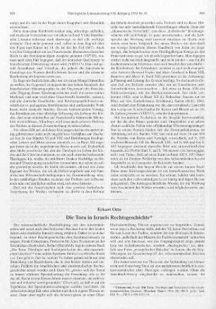 903 - 910 Die Tora in Israels Rechtsgeschichte