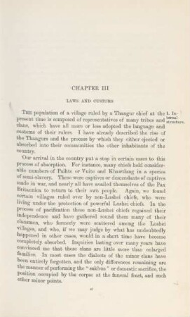 Chapter III. Laws and customs