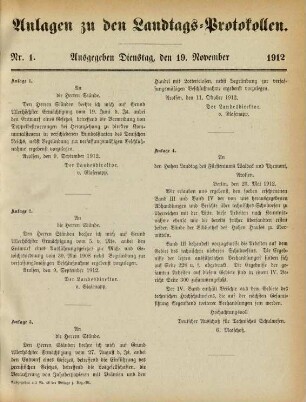 1912: Verhandlungen des Landtags der Fürstentümer Waldeck und Pyrmont / Staat Waldeck Landtag. - Mengeringhausen