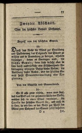 § 35. Von der Majestät und Souveränität.