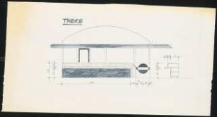 Reprotechnik, Hardenbergplatz (im Bahnhof Zoo), Berlin-Charlottenburg Umbau: Ansicht der Theke im Kundenraum 1:20