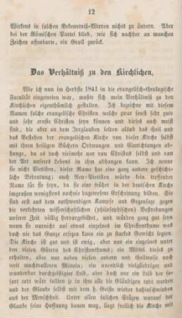 12-15 Das Verhältnis zu den Kirchlichen