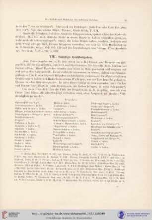 VIII. Sonstige Grabbeigaben