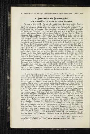 P. Lacordaire als Jugendapostel : ein Gedenkblatt zu seinem fünfzigsten Todestage