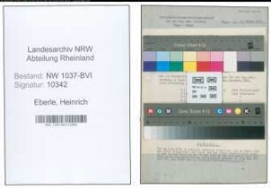 Entnazifizierung Heinrich Eberle , geb. 05.12.1881 (Geschaeftsfuehrer)