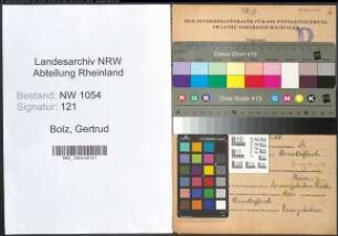 Entnazifizierung Gertrud Bolz , geb. 18.09.1881 ()