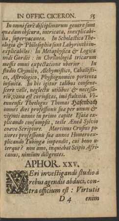 Aphor. XXV.