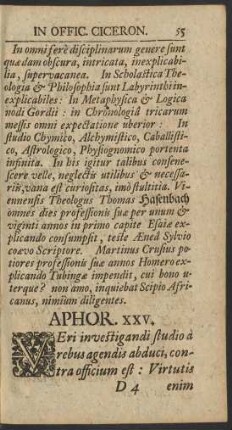 Aphor. XXV.