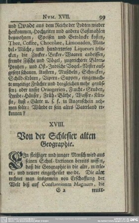 XVIII. Von der Schlesier alten Geographie