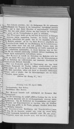 Sitzung vom 18. April 1882.