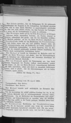 Sitzung vom 18. April 1882.