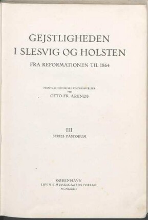 3: Series pastorum
