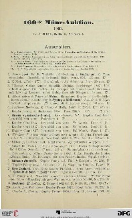 Münzen aus Australien (Nr. 1-188)