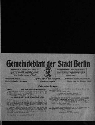 Sonderausgabe, 20. Oktober 1923