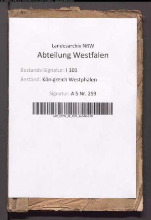 Verzeichnis der zur aufgehobenen Abtei Herford gehörenden Separat- und Interessentenlehen