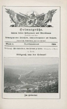 5.1916: Heimatgrüße