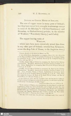 Notices of copper mines in Ireland