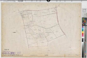 Walstedde (Drensteinfurt), Flurbereinigung Walstedde, Bl. 14 Zuteilungskarte Walstedde Flur 32