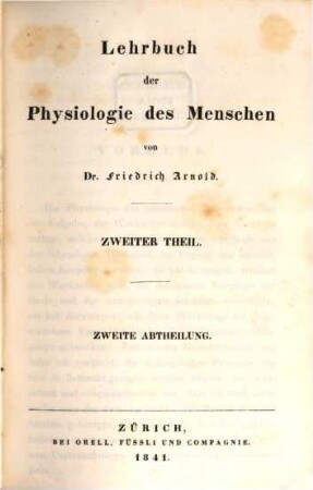 Lehrbuch der Physiologie des Menschen. 2,2