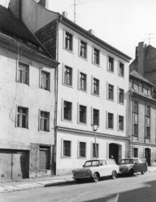 Görlitz-Altstadt, Langenstraße 15. Wohnhaus (nach 1717, um 1850). Straßenansicht