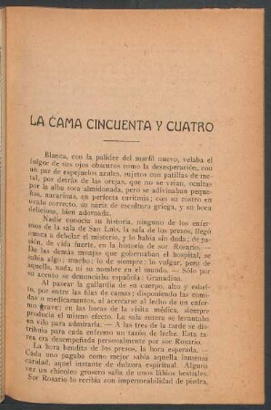 La cama cincuenta y cuatro