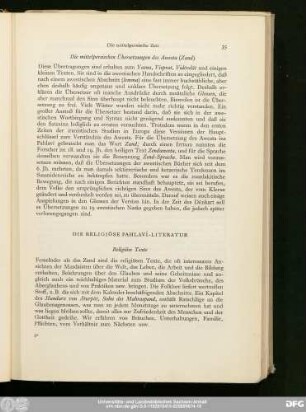 Die Religiöse Pahlavī-Literatur