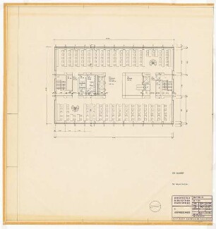 Hochschulbibliothek, Karlsruhe Neubau: Grundriss 2.OG ,1:100