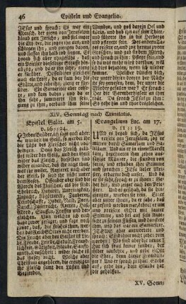 46-57, XIV. Sonntag nach Trinitatis. - XXVII. Sonntag nach Trinitatis.