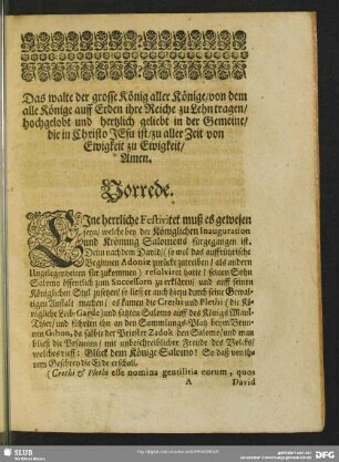 Predigt : Vorrede, Textus, Eingang, Abhandlung