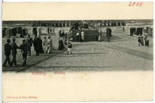 Kolberg (heute: Kolobrzeg / Polen). Seesteg