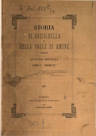 Storia di Brisighella e della Valle di Amone. 4