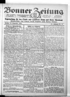 Bonner Zeitung. 1895-1933