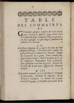 Table Des Sommaires.