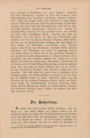 Der Hochzeitstag