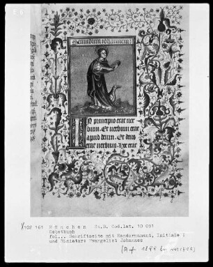 Gebetbuch mit lateinischem und französischem Text — Evangelist Johannes