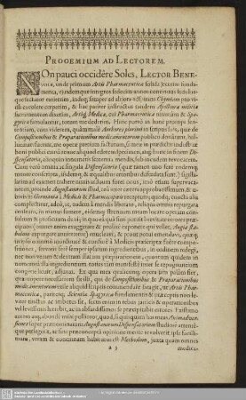 Prooemium Ad Lectorem