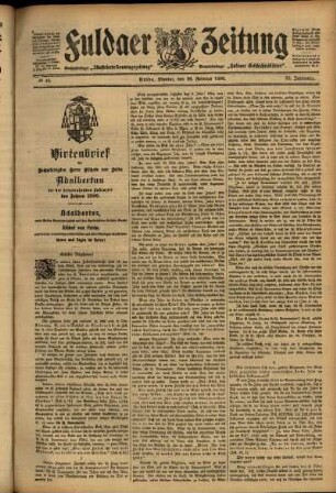 Zweite Ausgabe vom Montag, den 26. Februar 1906.