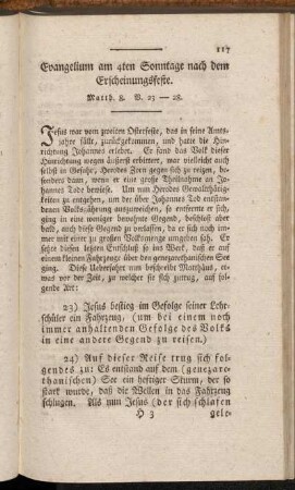 Evangelium am 4ten Sonntage nach dem Erscheinungsfeste. Matth. 8. V. 23-28