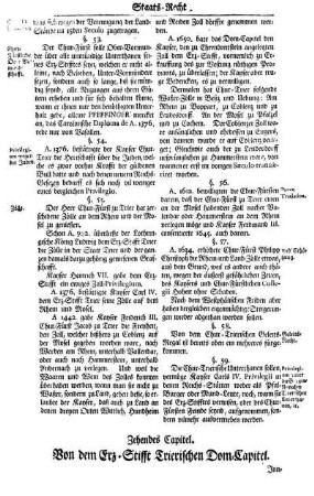 Zehendes Capitel. Von dem Erz-Stifft Trierischen Dom-Capitel.