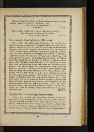 Die gescheiterte Ententeoffensive in Mazedonien.