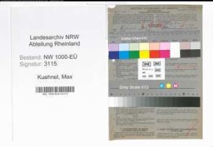 Entnazifizierung Max Kuehnel, geb. 10.01.1898 (Postsekretaer)