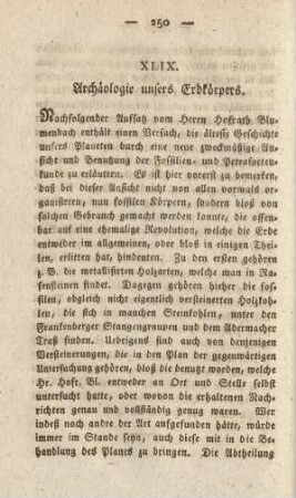 XLIX. Archäologie unsers Erdkörpers