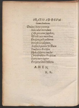 Oratio Ad Deum.