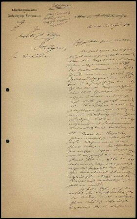 Abschrift eines Schreibens von R. Lepsius an U. Köhler und O. Lüders