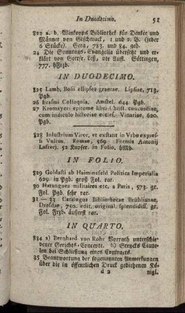 In Folio. - In Octavo.
