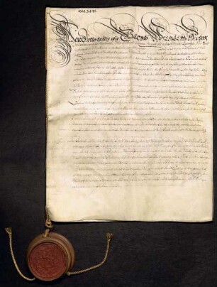 Herzog Georg Wilhelm zu Braunschweig-Lüneburg stellt den Lüneburger Schneidern einen Amtsbrief aus. Eigenhändige Unterschrift.