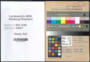 Entnazifizierung Karl Stang , geb. 09.12.1907 (Kaufmaennischer Angestellter)