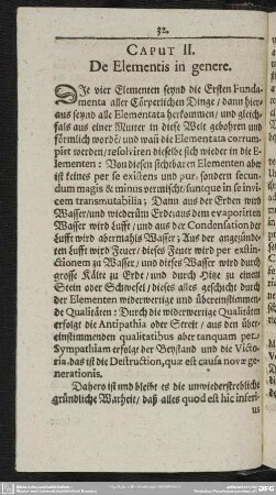 Caput II. De Elementis in genere